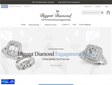Tablet Screenshot of biggestdiamond.com
